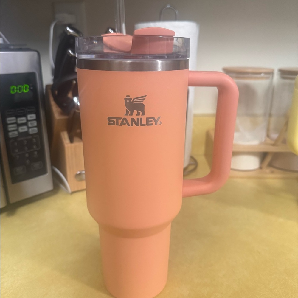 40 oz Stanley Orange Tumbler with Handle